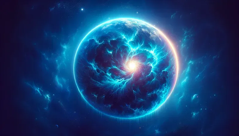 Das Bild zeigt die Erde mit einer starken und hohen spirituellen Energie als Lichtpunkt auf dem Globus